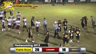 Prairie Grove (40) vs Lincoln (17) 2013