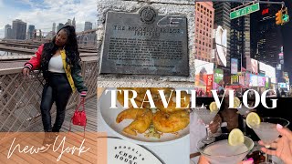 TRAVEL VLOG: NEW YORK | GIRLS TRIP | BROOKLYN BRIDGE | NEW LUXURY BAGS | TIMES SQUARE