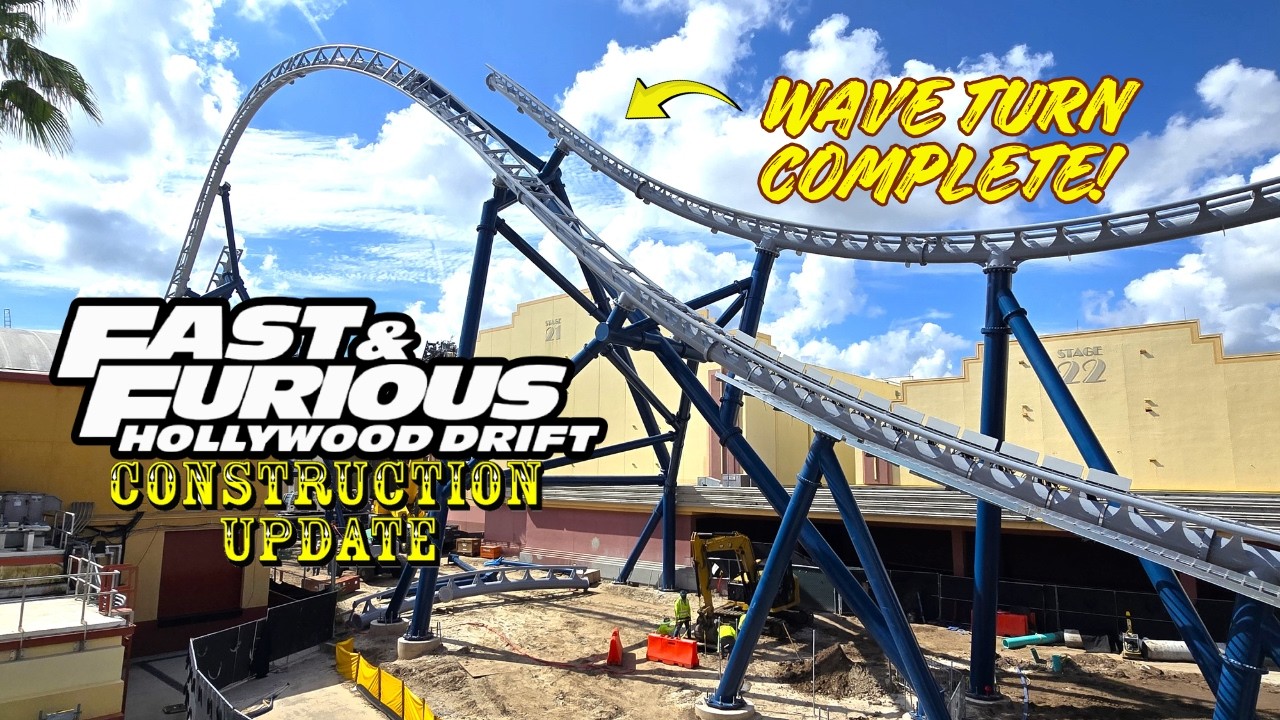 Universal Orlando Resort Fast & Furious: Hollywood Drift Roller Coaster Construction Update 7.24.26