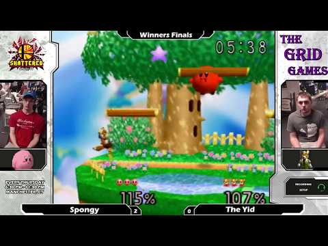 Smash 64: Spongy (Kirby) V The Yid (Yoshi/Pikachu/Fox) - Shattered 105 Tournament SSB64