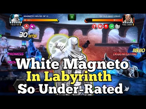 White Magneto Labyrinth Gameplay | Super Under-Rated?! | 6 Star Rank 3 Magneto House Of X | MCOC