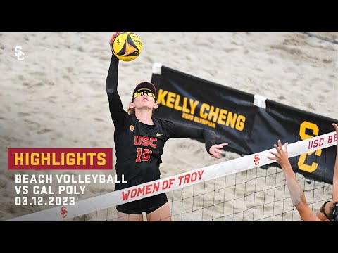 Beach Volleyball - USC 5, Cal Poly 0: Highlights (3/12/23)