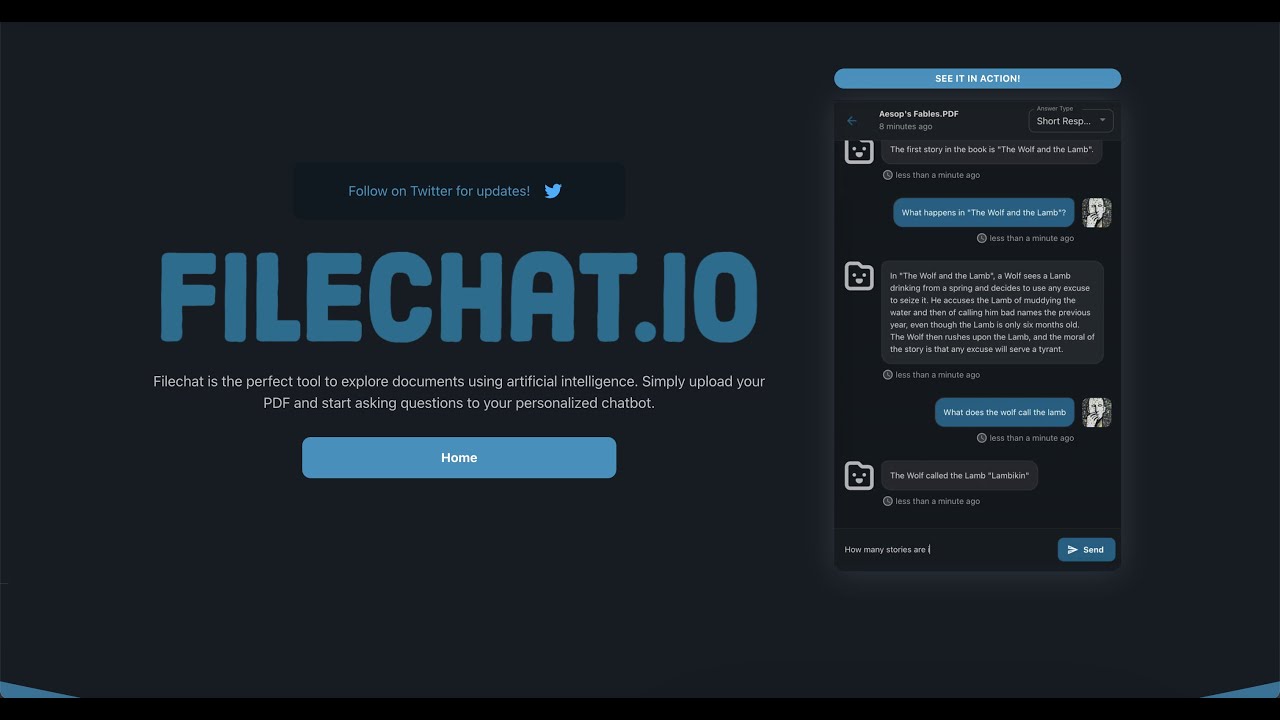 Chat with your documents using AI - feat filechat.io