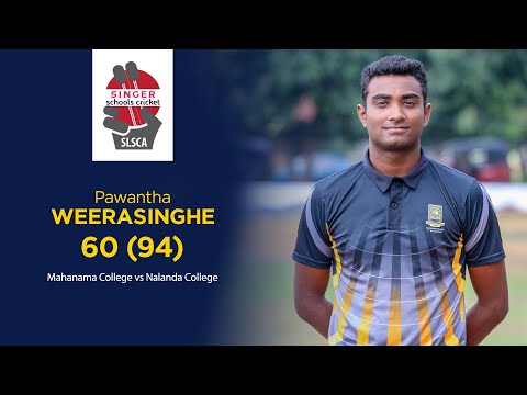 Pawantha Weerasinghe's half century vs Nalanda College