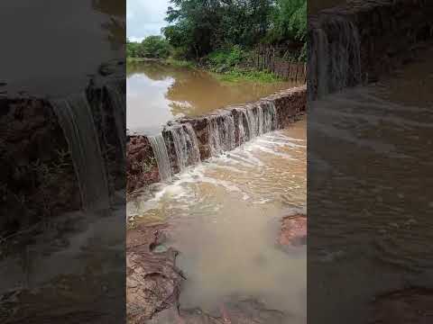Barragem de morrinhos transbordando várzea da roça ba