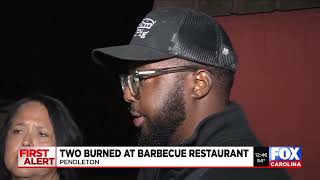 2 burned during fire at barbecue restaurant in Pendleton