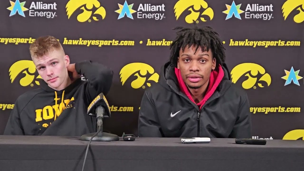 Video thumbnail for Hawkeyes talk hard fought win over Wildcats