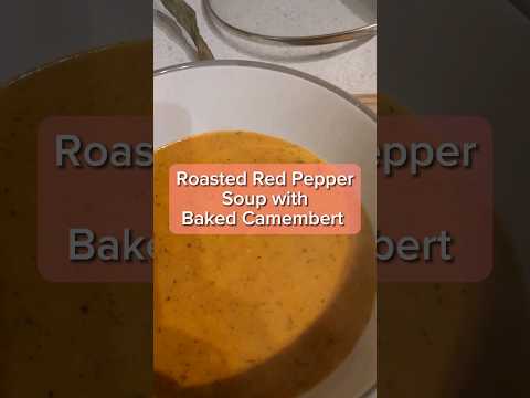 , title : 'Roasted Red Pepper Soup with Baked Camembert 🧀🥣🥖 #shorts #soup #recipeshorts'