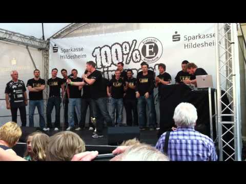 Eintracht Hildesheim Siegesfeier Aufstieg 1.Liga Handball HD www.telco24.de