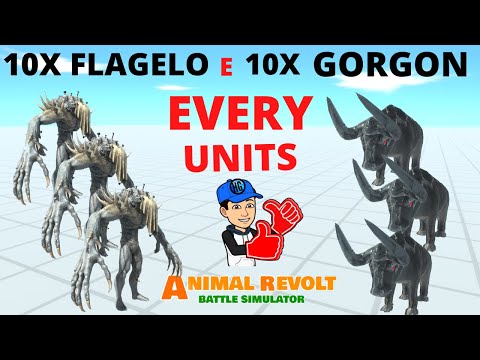 10x Flagelo e 10x Gorgon vs Every Units   Animal Revolt Battle Simulator