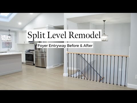 split level entryway before and after video and photos