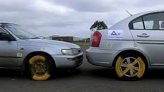 Car Collision Showing Bumpers - Lesson 3, Unit 8.1 Contact Forces