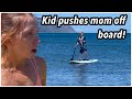 Kid Pushes Mom Into Water Cousin Temper Tantrum