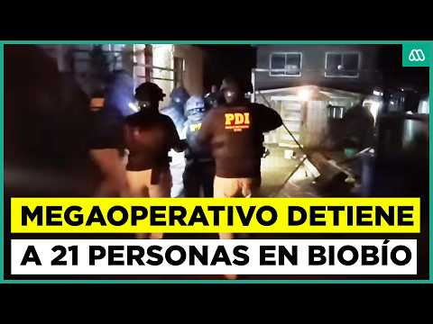 Megaoperativo en Biobío: 21 detenidos en red de narcotráfico
