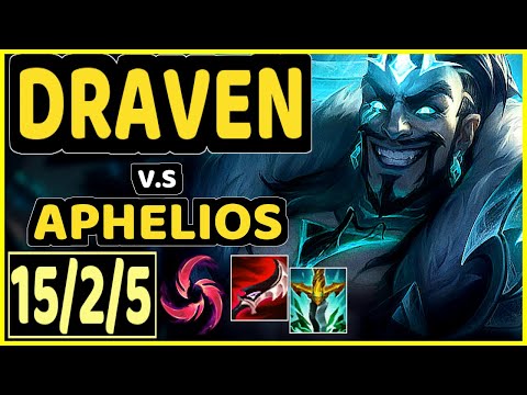 DRAVEN vs APHELIOS - 15/2/5 KDA BOTTOM ADC GAMEPLAY - KR Ranked MASTER