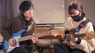 2人でMegadethのShe Wolfのソロを弾いてみた