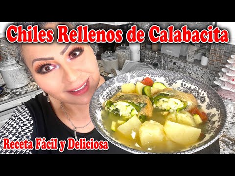 Chiles Rellenos de Calabacita 🌶️ | Receta Fácil y Deliciosa
