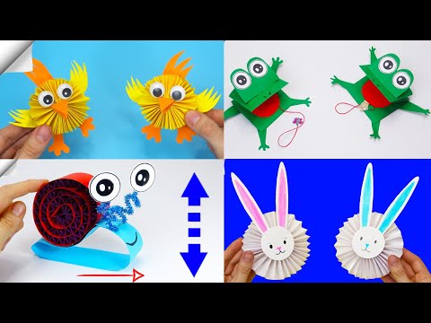 6 DIY paper crafts Moving paper TOYS Easy paper crafts