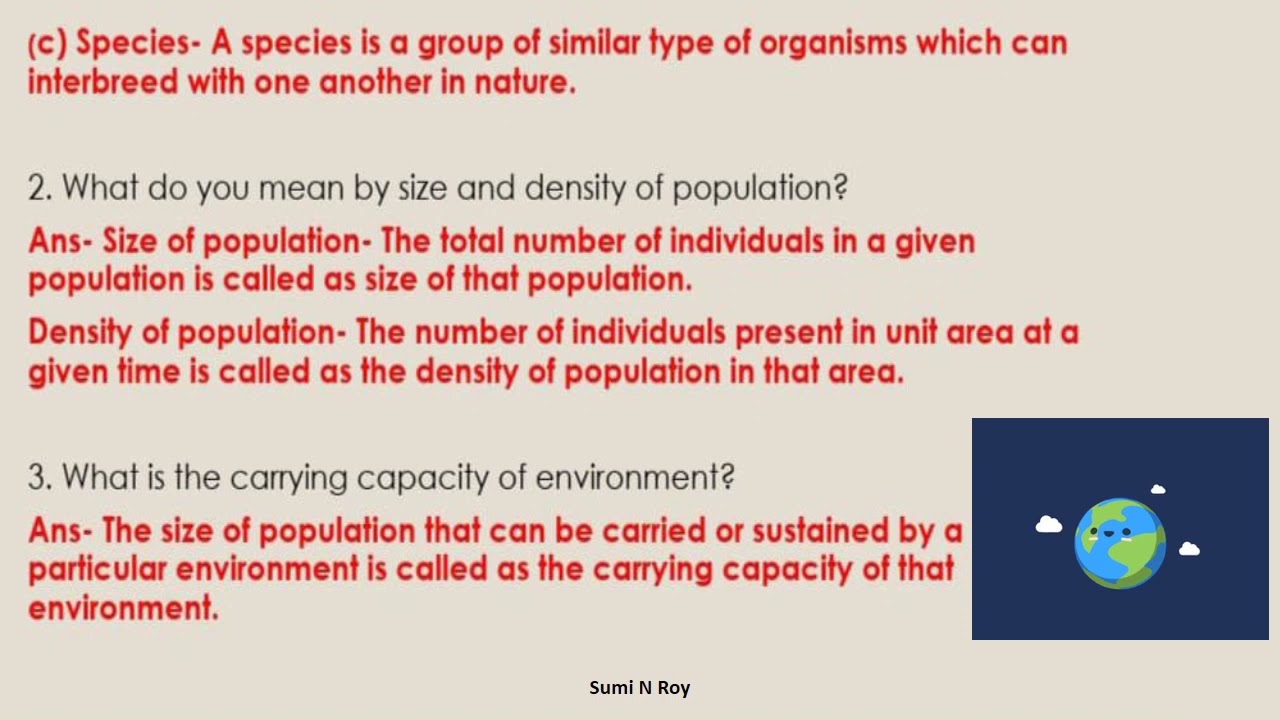 CHAPTER - 2 : POPULATION AND ENVIRONMENT