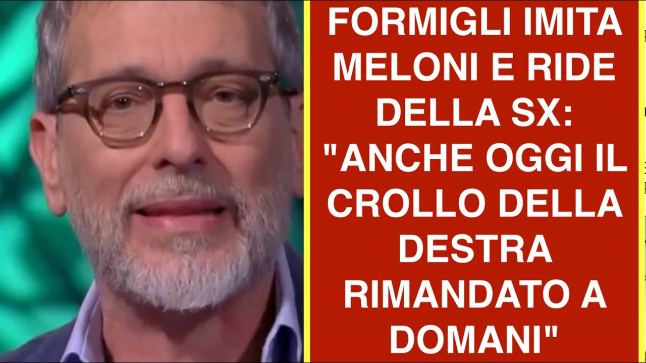 FORMIGLI IMITA MELONI E RIDE DELLA SX: "ANCHE OGGI IL CROLLO DELLA DESTRA RIMANDATO A DOMANI"