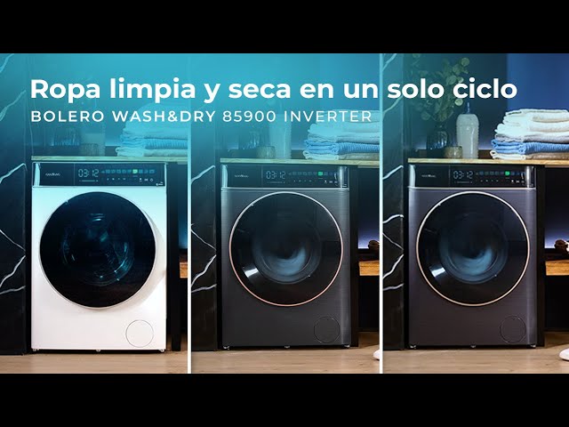 Lavasecadora Cecotec 8 kg A/D Bolero Wash&Dry 85900 Inverter Touch video
