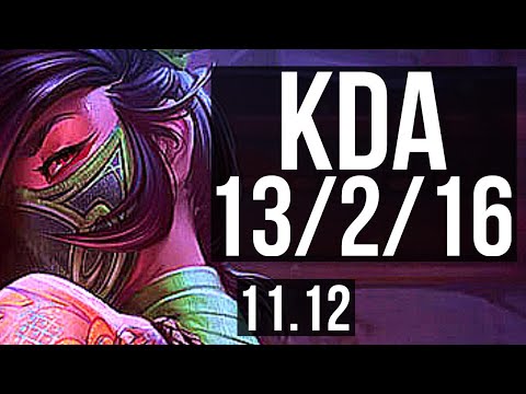 AKALI vs LUCIAN (MID) | 13/2/16, Legendary, 400+ games | EUW Grandmaster | v11.12