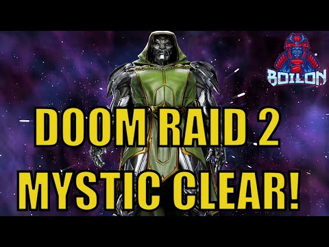 Doom Raid 2 Mystic FULL LANE CLEAR! DEATHPOOL REQUIRED! Marvel Strike Force