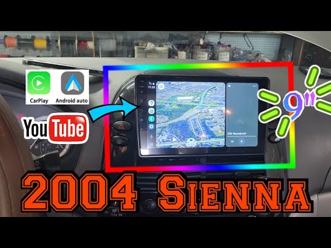 04-07 Toyota Sienna How to remove radio Install 9" Wireless Carplay Android Auto backup camera