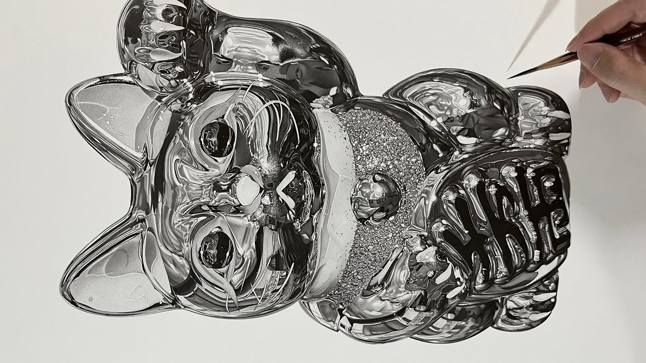 360時間！鉛筆画 招き猫を描いてみた / Pencil Drawing a Beckoning Cat