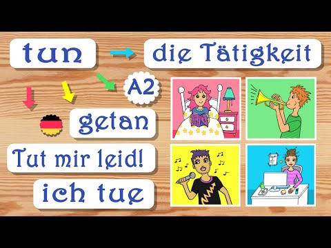 Deutsch lernen: das Verb „tun“ A2 Dialoge, Perfekt, Pronomen, Dativ, Verben, Adjektive DaF