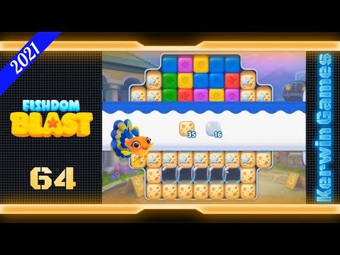 Fishdom Blast Level 64 - Hard Level - No Boosters - 36 moves (2021)