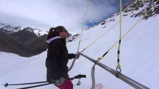 preview picture of video 'Ski Portillo - Up and down the CaraCara on the Va et Vient lift'
