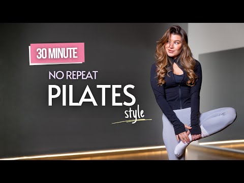 30 MIN PILATES STYLE No repeat Full Body workout flow | No equipment low impact | Julia Mazur