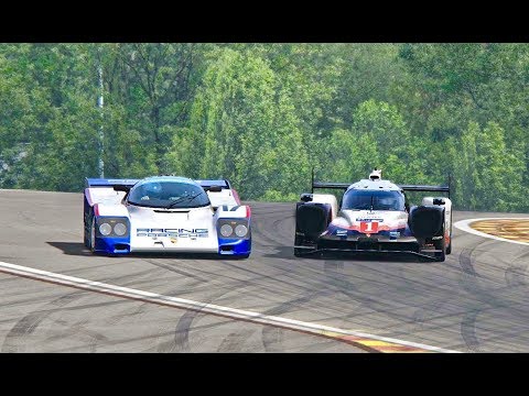 Porsche 919 EVO vs Porsche 962C Long Tail - Spa
