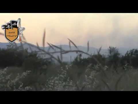 استهداف مقرات النظام في قرية المغير في ريف حماة بصاروخ محلي الصنع من قبل كتيبة درع المصطفى