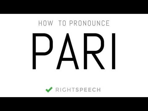 Pari - How to pronounce Pari - Indian Girl Name