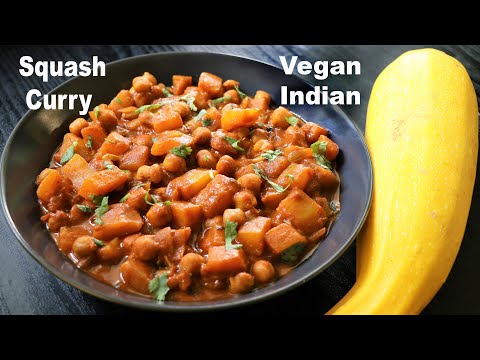Summer Squash Vegan Indian Curry | Yellow Squash Recipe Indian | Summer Squash Indian Curry