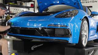 Full Body PPF on Shark Blue Porsche 718 GTS 4.0 | Tint + Windshield Protection | Cherry Hill, NJ
