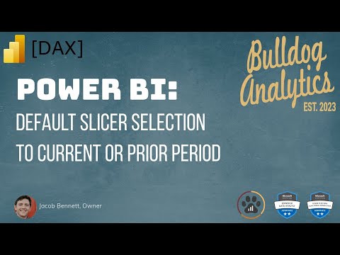 Default your Date Time Slicer Selection to a Current Period in Power BI!