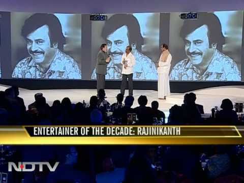 Rajinikanth Received NDTV Entertainer of the Decade Award (2011) - Rajinifans.com