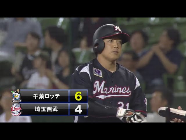 【8回表】代打のマリーンズ・菅野の貴重なタイムリーヒット!! 2018/7/10 L-M