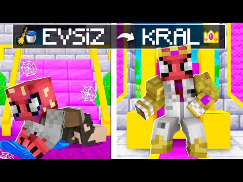 FAKİR EVSİZKEN NASIL KRAL OLDU ? 👑 - Minecraft