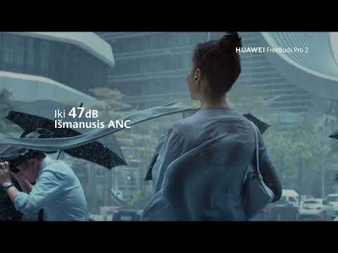 Ausinės HUAWEI FreeBuds Pro 2, Didelės skiriamosios gebos dvigubo garso sistema, Išmanusis aktyvaus triukšmo slopinima, Pokalbiai be jokių trikdžių, keraminės baltos spalvos video