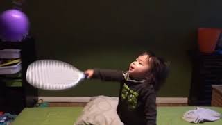 Balloon tennis take turns