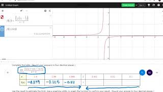 Eric's Calculus Lecture: Evaluating Limits Numerically with DESMOS