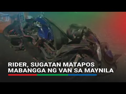 Rider sugatan matapos mabangga ng van sa Maynila