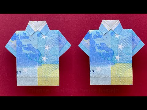 Geldscheine falten: Hemd - Einfach Geld falten zur Hochzeit für Geldgeschenke