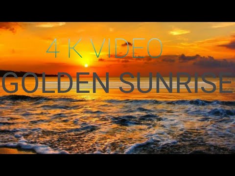 Beautiful Sea With Golden Sunrise|| 4K Video