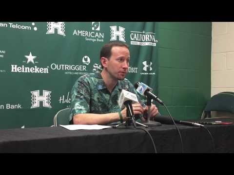 [RAW] Hawaii head coach Eran Ganot talks win over UC Riverside