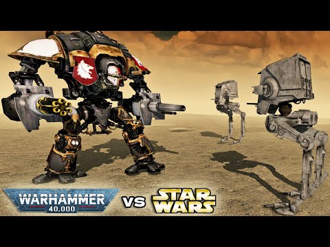 IMPERIAL GUARD vs GALACTIC EMPIRE - Warhammer 40k vs Star Wars (4K, Cinematic Battle)